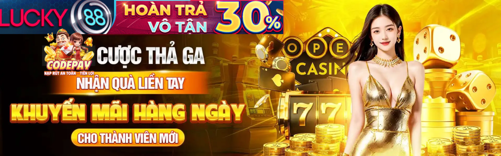Banner quảng cáo Lucky88 tại CMD368 Casino